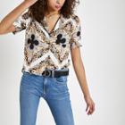 River Island Womens Satin Baroque Print Shirt