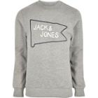 River Island Mensgrey Jack And Jones Branded Sweatshirt