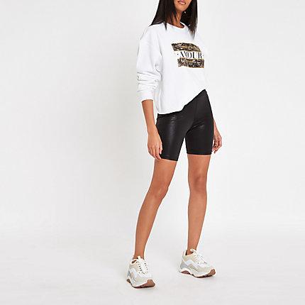 River Island Womens Coated Cycling Shorts