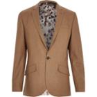River Island Mensbrown Slim Suit Jacket