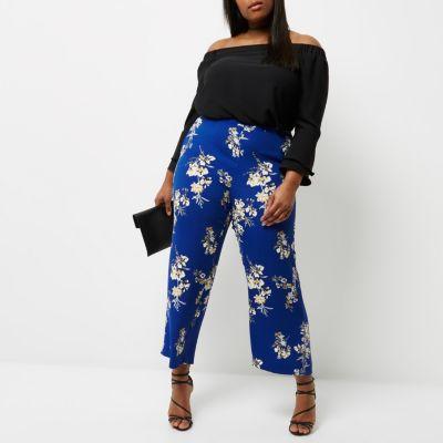 River Island Womens Plus Floral Print Palazzo Pants