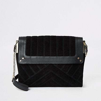 River Island Womens Leather Quilted Underarm Bag