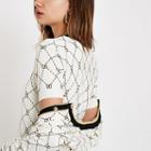 River Island Womens Geo Heart Print T-shirt