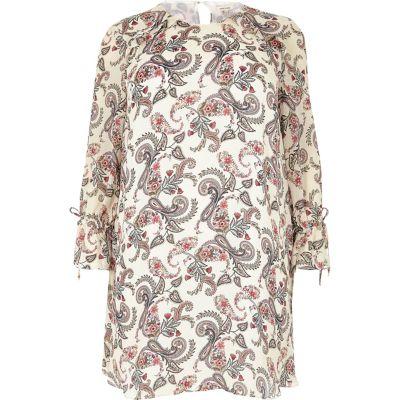 River Island Womens Plus Paisley Print Smock Dress