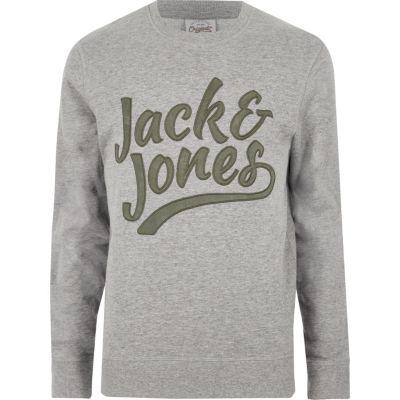 River Island Mens Jack & Jones Contrast Print Sweatshirt