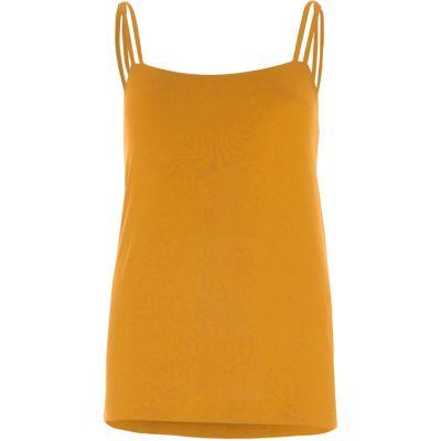 River Island Womens Yellow Double Strap Cami Top