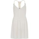 River Island Womens White Ring Back Beach Swing Dress