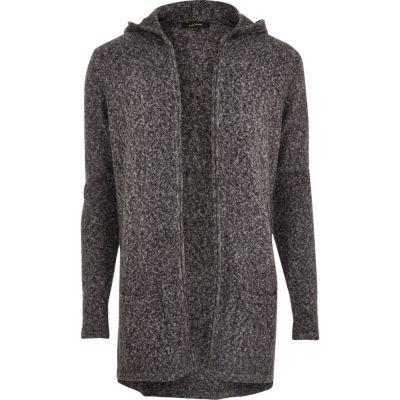 River Island Mens Grunge Mohair Open Cardigan