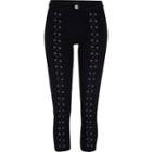 River Island Womens Petite Molly Lace-up Jeggings