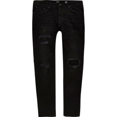 River Island Mens Ripped Jimmy Slim Tapered Jeans