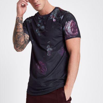 River Island Mens Concept Floral Slim Fit T-shirt