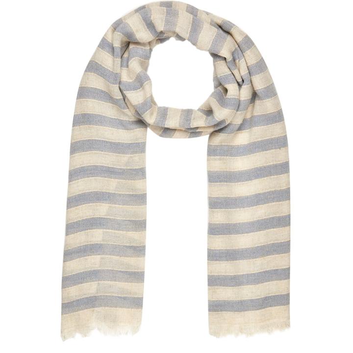 River Island Mensgrey Striped Lightweight Scarf