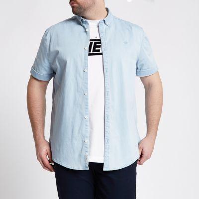 River Island Mens Big And Tall Denim Shirt