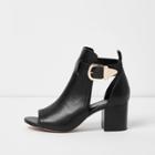 River Island Womens Buckle Wide Fit Shoe Boot