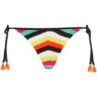 River Island Womens Crochet Stripe Tie Side Bikini Bottoms