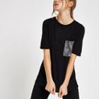 River Island Womens Snake Print Chest Pocket T-shirt