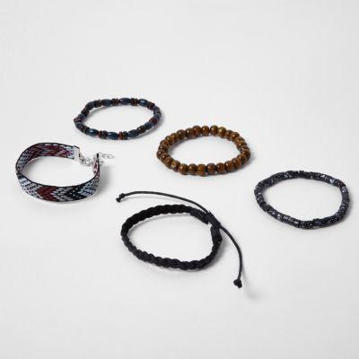 River Island Mens Bead Bracelet Multipack