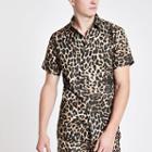 Mens Criminal Damage Leopard Print Shirt