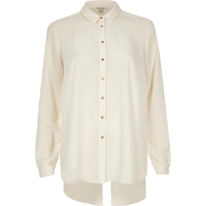River Island Womens Open Back Button-up Shirt