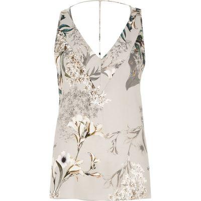 River Island Womens Satin Floral Print Cami Top