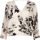 River Island Womens Floral Print Batwing Top