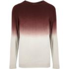 River Island Mens Faded Dip Dye Sweater