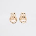 River Island Womens Gold Tone Doorknocker Stud Earrings