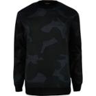 River Island Mens Camo Scuba Sweatshirt