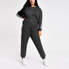 River Island Womens Plus Long Embellished Sleeve Sweatshirt