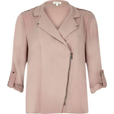 River Island Womens Dusty Biker Shacket