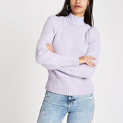 River Island Womens Puff Sleeve Knit Jumper