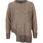 River Island Womens And Metallic Cut Out Hem Jumper