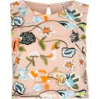 River Island Womens Floral Embroidered Sleeveless Crop Top