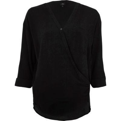 River Island Womens Wrap Front Loose Fit Blouse