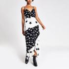 River Island Womens White Star Print Midi Slip Dress