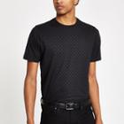 River Island Mens Slim Fit Ri Monogram Print T-shirt