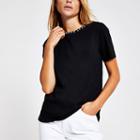 River Island Womens 'mon Amour' Neck Print T-shirt