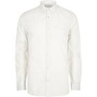 River Island Mens White Stripe Long Sleeve Slim Fit Shirt