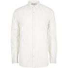 River Island Mens White Stripe Long Sleeve Slim Fit Shirt