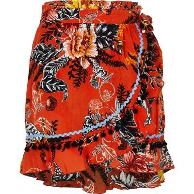 River Island Womens Floral Wrap Skirt