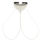River Island Womens Silver Tone Drape Choker Harness Body Chain