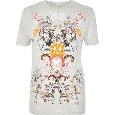 River Island Womens Floral Puff Print T-shirt