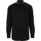 River Island Mens Embroidered Collar Muscle Fit Shirt