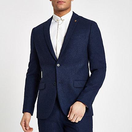 River Island Mens Farah Wool Blend Skinny Suit Jacket