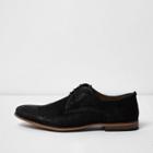 River Island Mens Waxed Leather Lace-up Smart Shoes