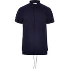 River Island Mens Smart Drawstring Hem Short Sleeve Shirt