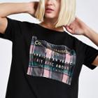 River Island Womens 'couture' Check Box Print T-shirt