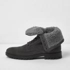 River Island Mens Fleece Lined Suede Work Boots