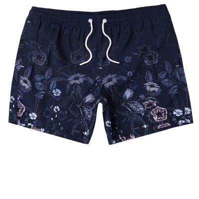 River Island Mens Big And Tall Floral Fade Swim Shorts