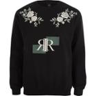 River Island Mens Ri Print Floral Embroidered Sweatshirt